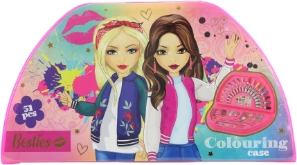 Creative Drawing Set in Briefcase with Girl Motif