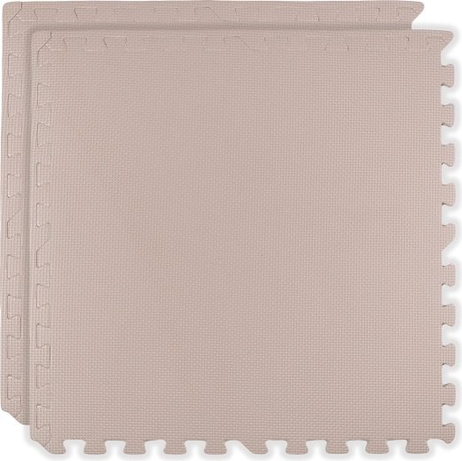 HUMBI Foam Mat 120 × 60 cm – large waterproof foam puzzle, safe, 2 pcs, light pink