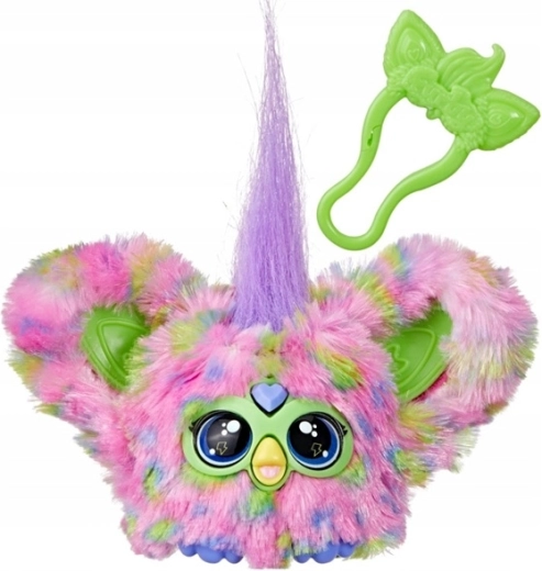 Palm-sized mini Furby with a clip for travel