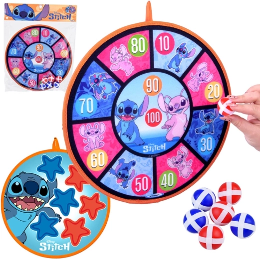 Double-sided Velcro target STITCH 36 cm + 6 balls 4 cm