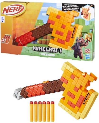 Nerf Minecraft Firebrand vahtnoole blaster-kirves