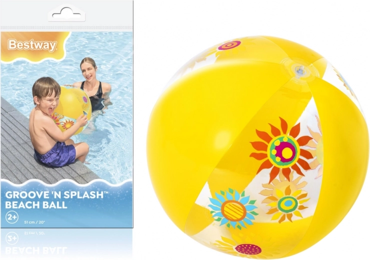Täispuhutav kollane pall 51 cm Bestway