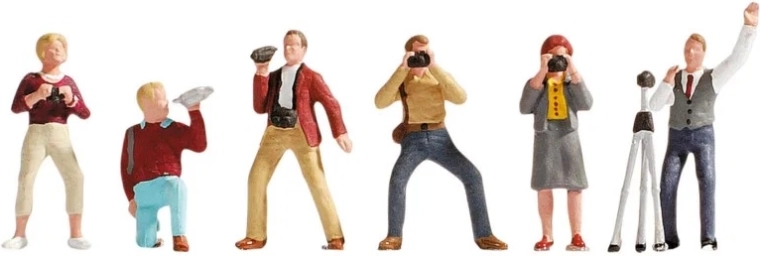 Noch fotograafide figuuride komplekt H0 (6 tk)