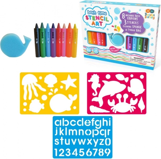 Buddy & Barney vannikriitide komplekt šabloonidega