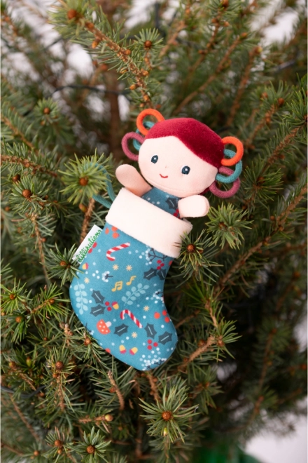 Lilliputiens jõulupäkapikk sinises sokis
