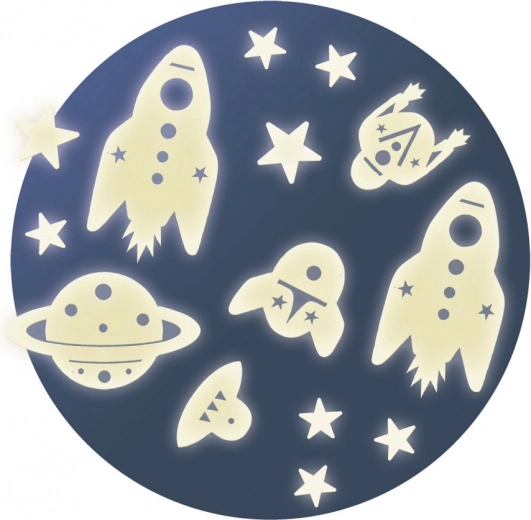 Glow-in-the-dark Wall Stickers Space by DJECO