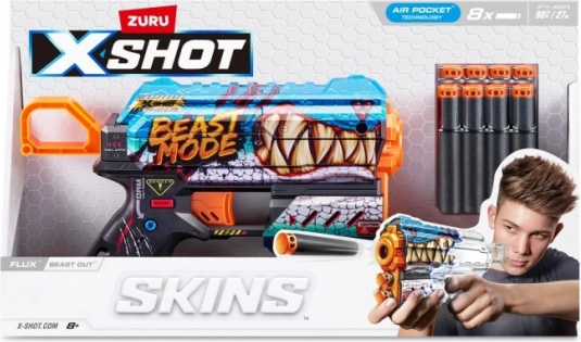 Vahtnooleheitja X-Shot Skins Flux – Beast Mode (8 noolt)