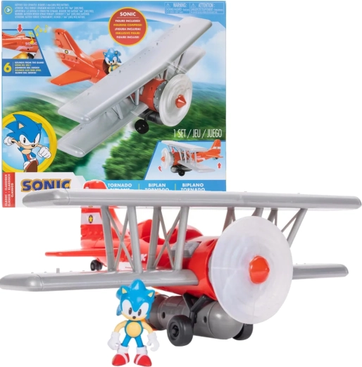 Sonic The Hedgehog Tornado Biplane set with figure by Jakks Pacific