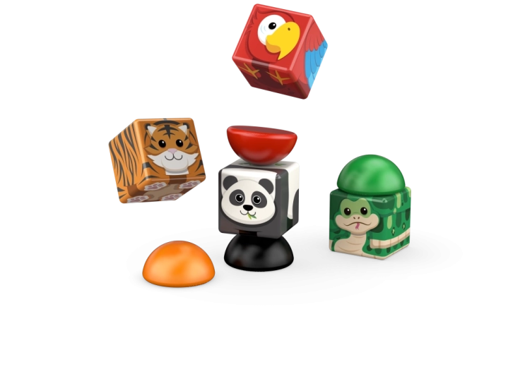 Colorful jungle animals