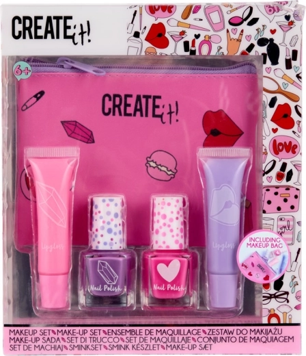 Makeup set with cosmetic pouch for girls