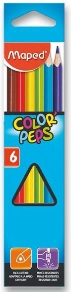 Kolmnurksed värvipliiatsid MAPED Color'Peps 6 tk