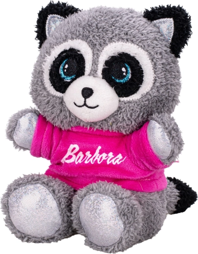Plush raccoon in a T-shirt 17 cm