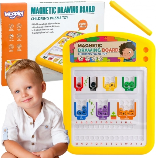 Woopie magnetic Montessori drawing board with metal balls