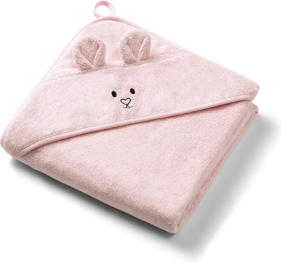 BabyOno bambusest kapuutsiga rätik Super Soft Pink 100 × 100 cm