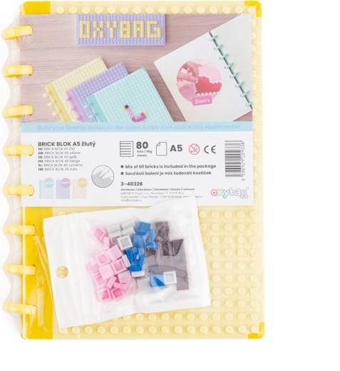 A5 Notepad with Bricks – Yellow