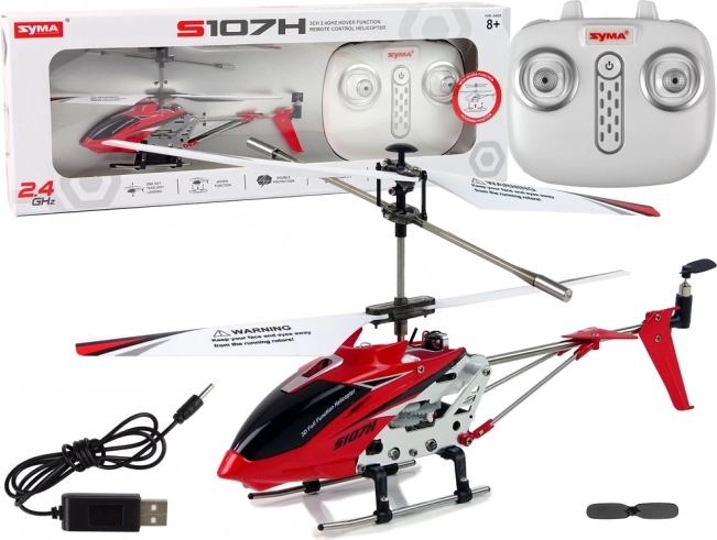 RC-helikopter SYMA S107H 2,4 GHz – punane