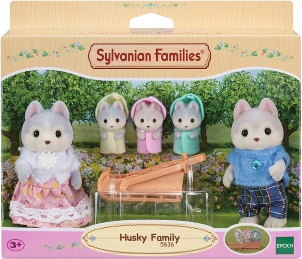 Huskyde pere SYLVANIAN FAMILIES – figuuride komplekt kelguga