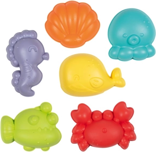 Set of 6 Bioplastic Sand Molds GOKI