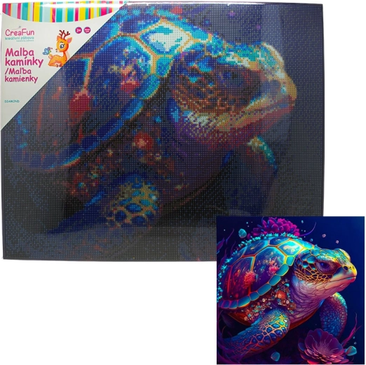 Teemantmaal – öine kilpkonn 40 × 50 cm