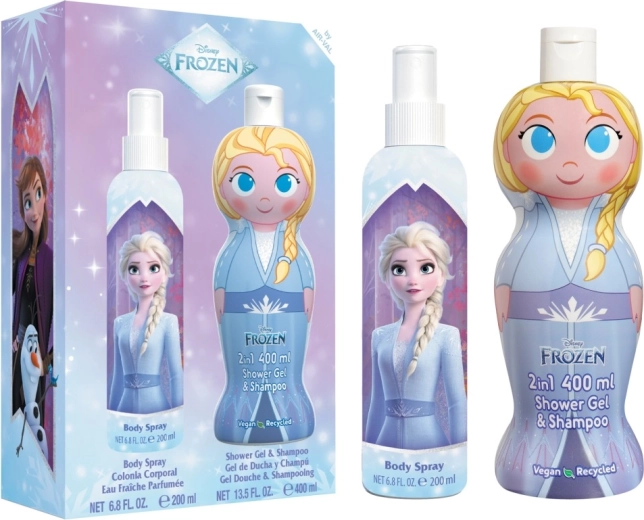 Kinkekomplekt FROZEN – kehasprei 200 ml + dušigeel ja šampoon 2in1 400 ml