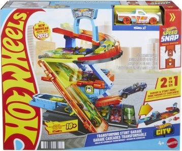 Hot Wheels City kaskadöörigaraaž, 3-korruseline parkimine