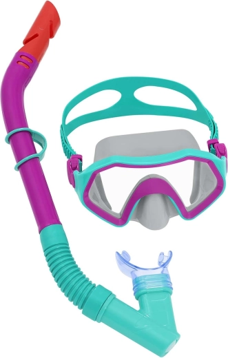 Laste snorkeldamiskomplekt lillakas‑türkiis Bestway (mask + snorkel)