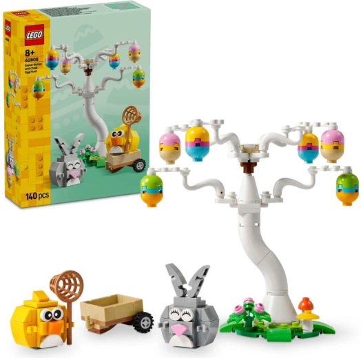 LEGO lihavõttejänes, tibu ja munajaht