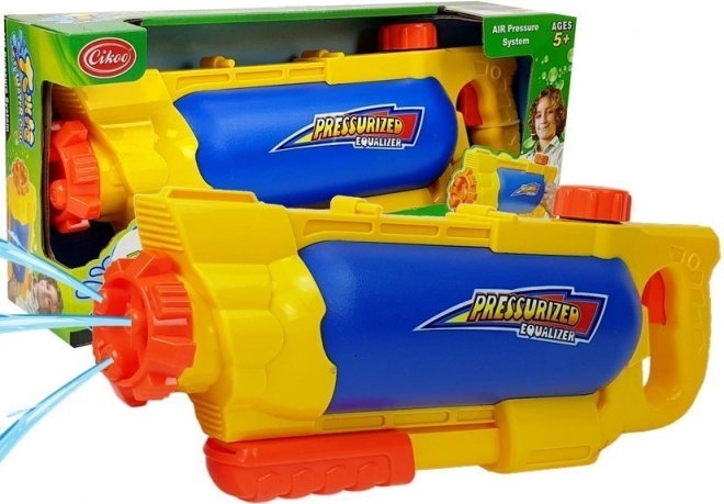 Laste veepüstol paagiga 1450 ml kollane ja sinine