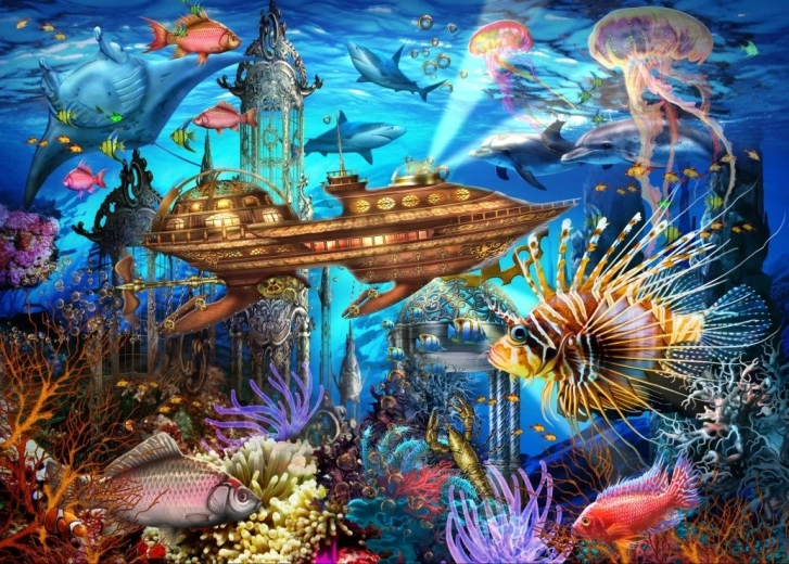 Puzzle Underwater City 500 pieces BLUEBIRD