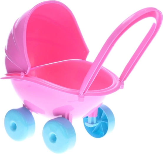 Sügav plastist nuku käru – roosa