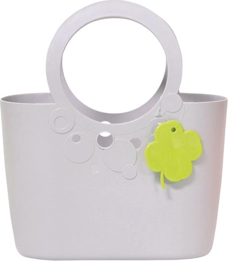 Stylish plastic tote bag Lily 40 cm – light purple, spacious tote basket