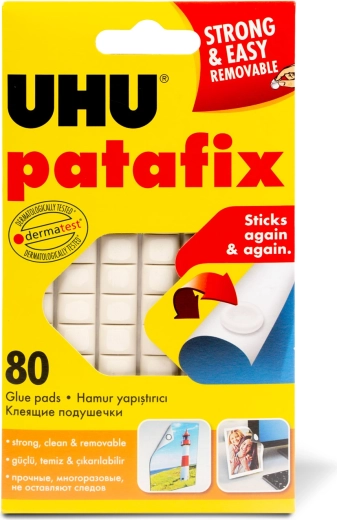 Patafix valge kleepuv kumm, 80 tk