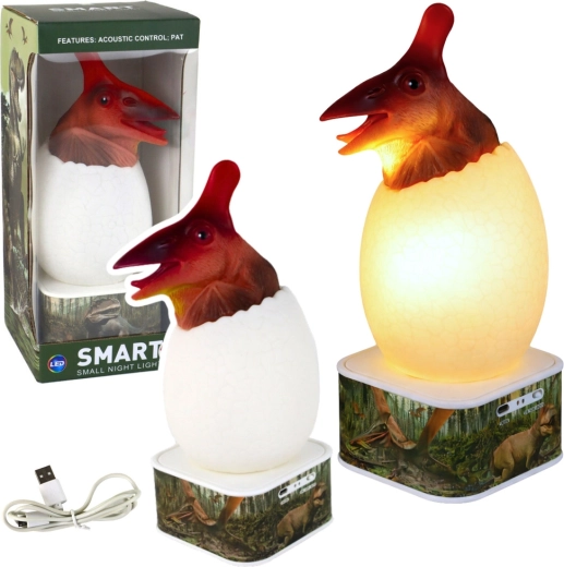 Pterosauruse öölamp munas USB-laadimisega