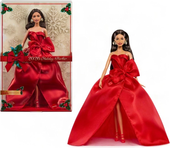 Mattel Barbie Signature jõuluteemaline kollektsionääri nukk 2026 punases kleidis – 1 tk