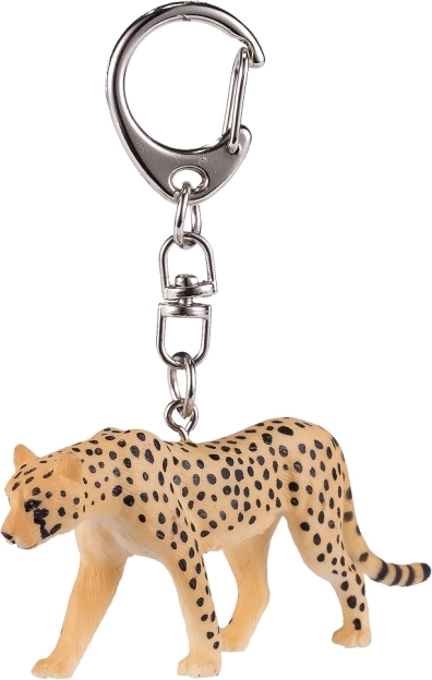 Keychain with Cheetah Figure