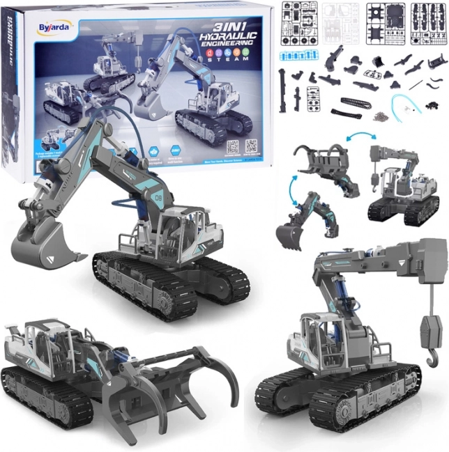 3-in-1 Construction Vehicle Building Set Jokomisiada