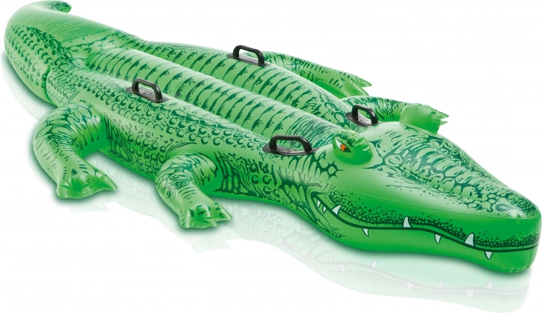 Täispuhutav krokodillikujuline lamamistool käepidemetega 203 × 114 cm Intex