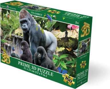 Gorillade 3D pusle, 100 tükki