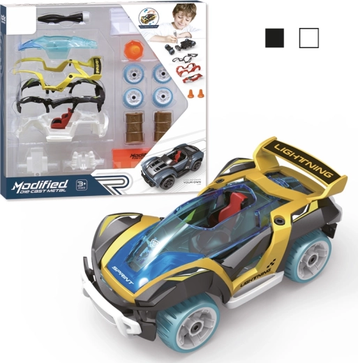 Buildable Car 1:32, 17 pieces – Yellow