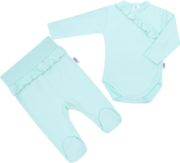 2-piece New Baby Stripes infant set, ice blue, 86