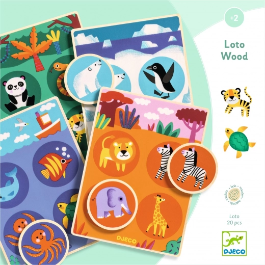 Wooden Lotto Animals Around the World by Djeco