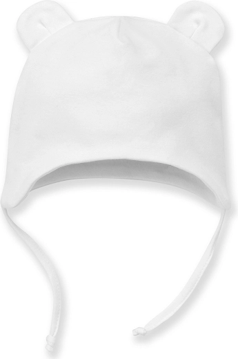 Pinokio tie-on hat with ears Lovely Day white, size 50