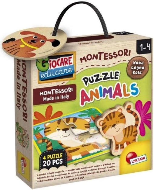 Montessori puidust loomapusled