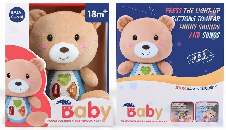 Plush Teddy Bear with Light and Melodies
