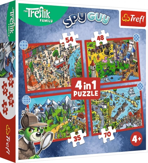 Pusle TREFLÍCI Reisid 4v1 (35, 48, 54, 70 tükki)
