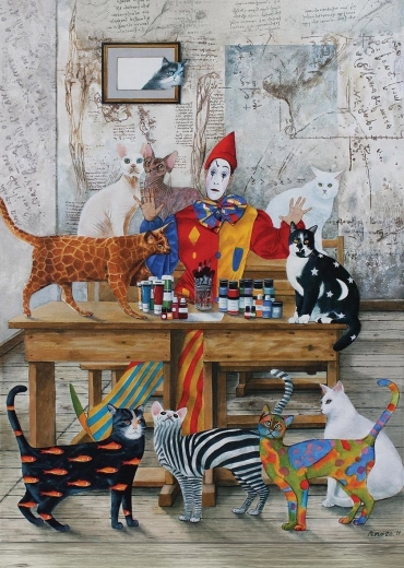 ART PUZZLE värvilised kassid – pusle 260 tükki