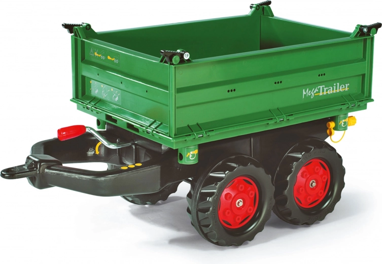 Suurepärane roheline järelhaagis Mega Trailer traktorile Rolly Toys