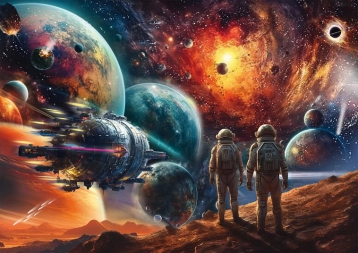 Space Colors Puzzle – Journey Through the Cosmos, 1000 Pieces SCHMIDT