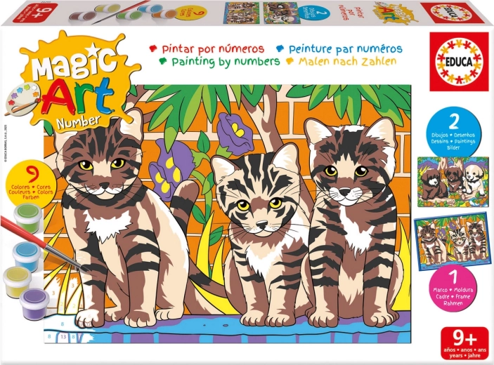 Paint by numbers kittens and puppies EDUCA