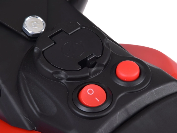 Push-button start and a music panel with melodies